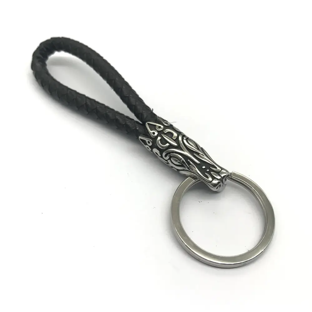 Bán Hot da phổ biến Keyring OEM thép không gỉ Phụ kiện Keychain nhà máy Quà tặng khuyến mãi rồng Keychain