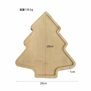 Bandejas de bambú con temática navideña, en forma de árbol, reno y gorro de Papá Noel, para servir frutas, postres, decoración para fiestas navideñas - Product Image 5