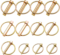 High Click Lock Pin Fastener with Carbon Steel Clip Linch & Lynch Pins Round Head Bright Finish for Carton Packing