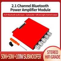 Carte d'amplificateur de puissance numérique 50W*2+100W ZK-TB21 TPA3116D2 avec audio AUX 2.1 canaux et module amplificateur de subwoofer stéréo BT