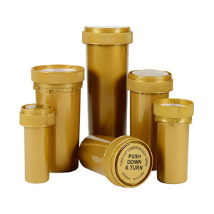 6Dr 13Dr 19Dr 30Dr 60Dr Plastic Child Resistant Push Down Turn Cr Cap Lid Medical Weed Hemp Prescription Pill Tube Bottles Vials