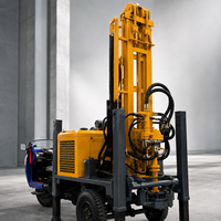 Foreuse mobile Feiyang pour puits d'eau, moteur diesel, pompe, forage 140-254 mm, profondeur max. 300 m, facile à utiliser