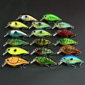 Esca Artificiale Galleggiante 60mm 13.5g, Crankbait Rigido per Bass, Wobbler Giapponese con Prisma 3D, Esca Dura Topwater Fat Squarebill - Product Image 3