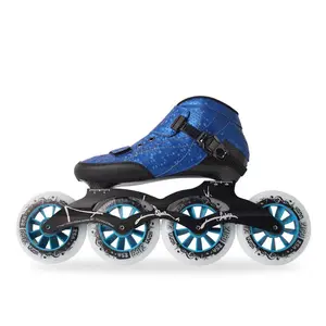 便宜的价格高水平的滚轴速度溜冰鞋四轮110毫米直列速度溜冰鞋