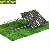 Système de support de montage PV réglable support de cadre de panneau solaire en aluminium anodisé pour toit industriel à carreaux plats