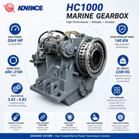 Boîte de vitesses marine Advance HC1000 pour moteurs Weichai CAT Baudouin Penta 2069HP certifiée CCS 110KN