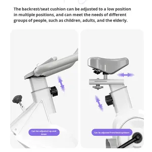 Vélo d'appartement en acier <span class=keywords><strong>pour</strong></span> exercice à domicile, fonctionnement silencieux, surveillance de la fréquence cardiaque, capacité 100 kg - Cadeau transfrontalier - Product Image 2