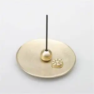 Porte-encens en laiton de style japonais à bas prix, porte-encens sphérique en laiton