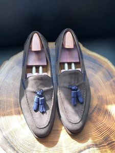 Mocassini con Nappine in Pelle Scamosciata Traspiranti Estivi Autunnali Alla Moda Scarpe Eleganti Casual Senza Lacci <span class=keywords><strong>Calzature</strong></span> da Uomo Multicolore - Product Image 2