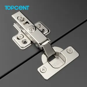 TOPCENT usines hydraulique fermeture douce tampon superposition complète charnière de porte d'armoire personnalisée pour les raccords de meubles de cuisine