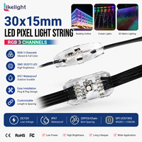 Luces de Cadena de Píxeles 3D RGB de 30x15mm DC12V GS8206 Dual SMD3535, 360 Grados, IP67 SPI, para Decoración de Interiores y Exteriores, Bares y Escenarios