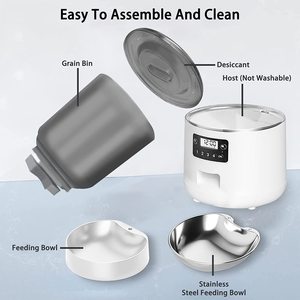 4L Smart Automatic <strong>Pet</strong> Feeder With 304 Stainless Steel Bowl Waterproof App Remote Control Cat Food Dispenser WiFi Battery Backup - Product Image 3