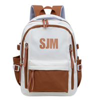 Ransel GPS Custom Unisex Logo Kartun Ransel Sekolah Anti Air Poliester Rangka Eksternal Desain Modis Kapasitas Besar