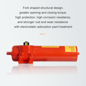 Vanne à boisseau sphérique pneumatique à double action de type fourche Q641F-16P de haute qualité, avec bride en PTFE, personnalisable, OEM, en acier inoxydable, conforme aux normes nationales - Product Image 3