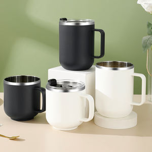 Lekfre Geperonaliseerde Koffiemok van Hoogwaardig RVS met Hendel, Moderne Kantoorkop - Product Image 2