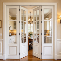 Porte pliante en aluminium pour intérieur de maison à plan ouvert, porte pliante sur mesure pour séparation salon et cuisine