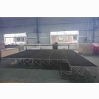 Plataforma de Escenario Portátil Modular Telescópica de Aleación de Aluminio Ligera, con Certificación CE, Fácil de Montar y Desmontar