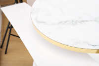 Panneau stratifié Lifepursue Dessus de table effet marbre avec bord doré en PVC