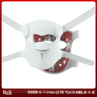 Masque facial LED de beauté en silicone populaire Keroro 2024, 4 couleurs, lumière infrarouge rouge, thérapie par la lumière LED, masque facial et pour le cou