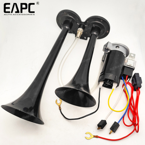 แตรลมคอมเพรสเซอร์แอร์ทรัมเป็ต12V TZ-302ชุดแตรลมไฟฟ้า12V แตรลมรถยนต์รถบรรทุกเรือเดินทะเลอัตโนมัติ - Product Image 5