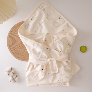 Manta Envolvente para <span class=keywords><strong>Recién</strong></span> Nacido, Delgada, de Verano, de una Sola Capa, de Algodón Peinado Puro, con Dibujos Animados - Product Image 3