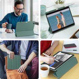Étui souple antichoc Smart Slim Trifold Stand <span class=keywords><strong>pour</strong></span> <span class=keywords><strong>iPad</strong></span> Air 13 pouces 2024 M2 et <span class=keywords><strong>iPad</strong></span> <span class=keywords><strong>Pro</strong></span> 12.9 pouces (6e/5e/4e/3e génération) - Product Image 2