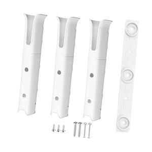 Nuova staffa porta asta bianca a 3 tubi per canna da pesca per deposito Garage e rimorchi - Product Image 5
