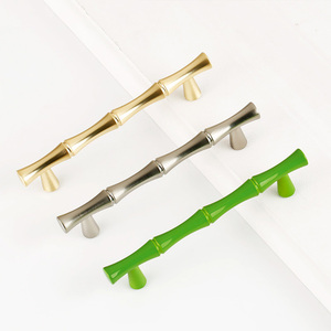 Tiradores minimalistas modernos para muebles, tiradores creativos de aleación de Zinc, tiradores de cajón, bambú antiguo para cocina, tocador, dormitorio - Product Image 4
