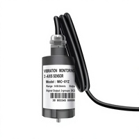 Capteur de surveillance des vibrations à 3 axes, transmetteur de température et de vibrations 4-20mA DC24V, contrôle des processus industriels