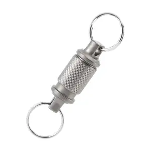 BST-TI Titanium Quick Release Swivel Keychain Pull Apart Detachable Key Chain Heavy Duty Car Key Rings Accessories for Men and W