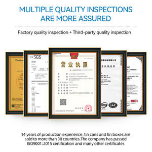 Yüksek kalite gıda sınıfı kalay konteyner altın geri dönüşümlü malzemeler parlak yüzey ofset baskılı pişirme şeker şeker için ambalaj kutusu - Product Image 4