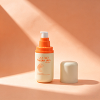 Flacon de lotion en verre vide de haute qualité 50ml 100ml, flacon pompe cosmétique en verre transparent givré, impression personnalisée, emballage pour soins de la peau