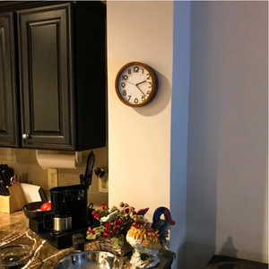 Small Wall <strong>Clock</strong>, 8 Inch Retro Decorative Wooden Wall <strong>Clock</strong>, Silent Non-Ticking Analog Round Hanging <strong>Clock</strong> for Living Room - Product Image 6