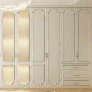 Meubles de chambre à coucher français haut de gamme, laque blanche, style shaker, armoires en bois sur mesure avec tiroirs - Product Image 4