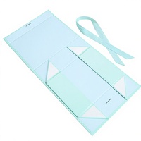 Boîte cadeau de luxe pliable en carton rigide magnétique avec pelliculage mat, écologique, logo personnalisé et nœud en ruban – Vente en gros