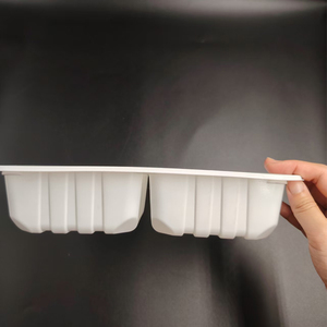 Boîte en plastique matérielle <span class=keywords><strong>de</strong></span> pp <span class=keywords><strong>plateau</strong></span> <span class=keywords><strong>de</strong></span> stockage <span class=keywords><strong>de</strong></span> nourriture <span class=keywords><strong>de</strong></span> 2 sections idéal pour des produits <span class=keywords><strong>de</strong></span> boulangerie - Product Image 2