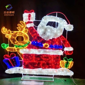 Shengjia Personalizar Florecer Adorno Motivo Decoración Gran Luz Led Proyecto Gigante Cadena de vacaciones Navidad al aire libre - Product Image 3