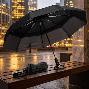 New Arrival <b>Outdoor</b> Custom Logo Portable Wholesale Automatic Rubber Handle Rain <b>Umbrella</b> - Product Image 1