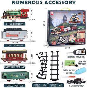 Giocattoli del treno di natale motore locomotivo a vapore, auto Cargo e binari del treno per bambini giocattoli di natale per bambini - Product Image 6