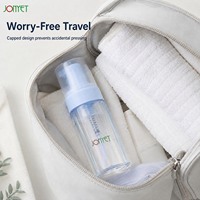 Bouteille à pompe en mousse transparente de 200 ml et 250 ml prête à être expédiée, avec tête de pompe PP bleue et capuchon givré, emballage cosmétique, vente en gros, directement de l'usine