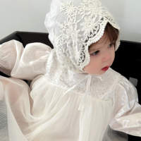 Ensemble 2 pièces élégant en tissu mélange de Lyocell pour bébés filles, tenue formelle d'été avec bretelles spaghetti et dentelle, idéal pour baptême et mariage