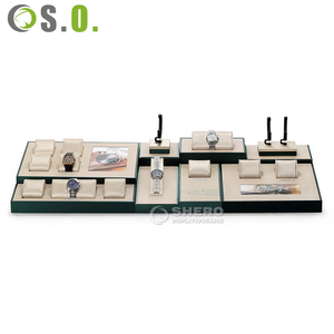 Wholesale High Quality Stands <b>Watches</b> Green <b>Gold</b> <b>Watch</b> Display Holder Custom <b>Watch</b> Display Set - Product Image 4