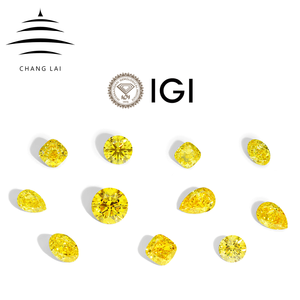 CHANG LAI ขายส่งเพชรทรงคุชชั่น 2.2 กะรัต 3.06 กะรัต  รับรองโดย IGI ระดับความสะอาด VVS สีเหลืองสดใสแฟนซี  เพชรเพาะเลี้ยงในห้องปฏิบัติการ CVD สำหรับเครื่องประดับ - Product Image 4