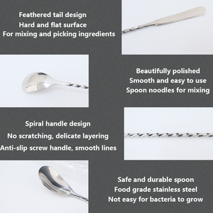 Bâton de Cocktail en métal de 30cm, bâtonnet de barcuillère fabricant outils de bar - Product Image 3
