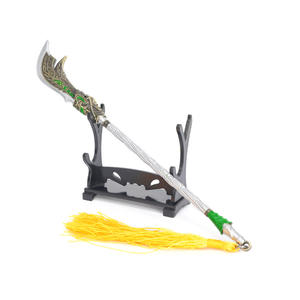 Modèle d'armes inspirées du <span class=keywords><strong>film</strong></span> et de la télévision des Trois Royaumes, Scimitars du Dragon Divin de Guan Yu, 22 cm, Cadeau pour garçons, Pièce de collection en alliage de zinc - Product Image 6