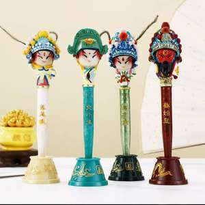 Máscara Facial de Ópera de Pekín |   Bolígrafo con Diseño de Personaje de Ópera China |   Regalo Empresarial de Porcelana Fría de Resina - Product Image 2