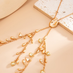 Colliers à pendentif goutte d'eau CCB à longue chaîne pour femmes, colliers à pampilles sexy pour femmes, accessoires de fête, bijoux de mode, cadeau - Product Image 5