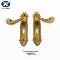 Serrure de porte de sécurité en alliage de zinc avec poignée, design antique doré, personnalisée pour le marché du Bangladesh, pour villas et hôtels