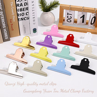Pince métallique OEM personnalisée 75mm 100mm couleur macaron, grande pince à papier pour carnet, papiers d'examen, organisateur de documents de bureau Weisita