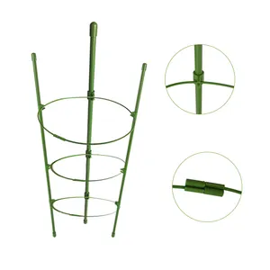 Hot Sale Garden Plant Support Rings Steel Plastic Garden Plant Support Conical Trellis for Climbing Tool